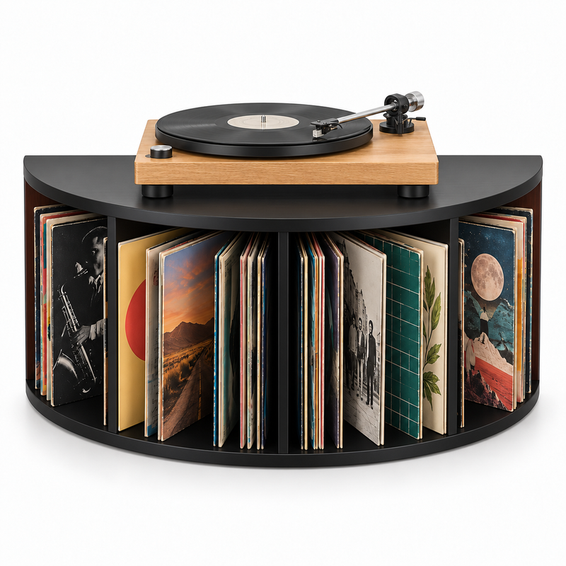 Meuble platine vinyle 60 cm, demi-lune | Hémicycle
