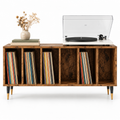 Meuble platine vinyle 100 cm, 6 compartiments | Norvik