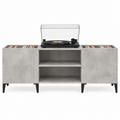 Meuble platine vinyle 121 cm, 2 bacs à disques | Kervane