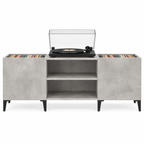 Meuble platine vinyle 121 cm, 2 bacs à disques | Kervane