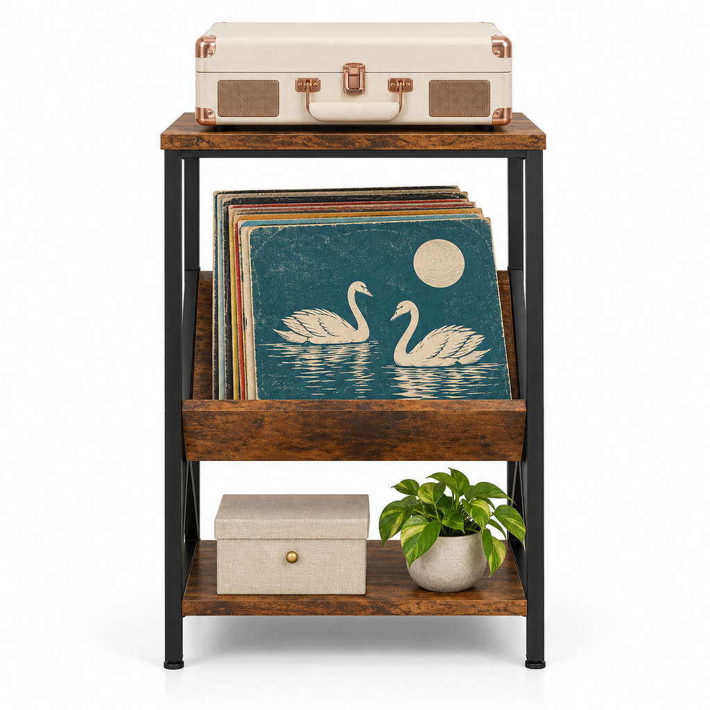 Meuble platine vinyle 40 cm, 3 niveaux | Dalmeri