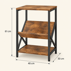 Meuble platine vinyle 40 cm, 3 niveaux | Dalmeri