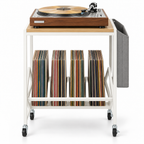 Meuble platine vinyle 43 cm, roulettes | Sarvelin