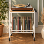Meuble platine vinyle 43 cm, roulettes | Sarvelin