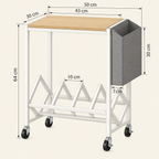 Meuble platine vinyle 43 cm, roulettes | Sarvelin