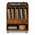 Meuble platine vinyle 52 cm, 5 compartiments | Corvane