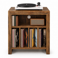 Meuble platine vinyle 60 cm, 4 casiers à vinyles | Quatuor