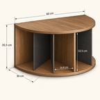 Meuble platine vinyle 60 cm, demi-lune | Hémicycle