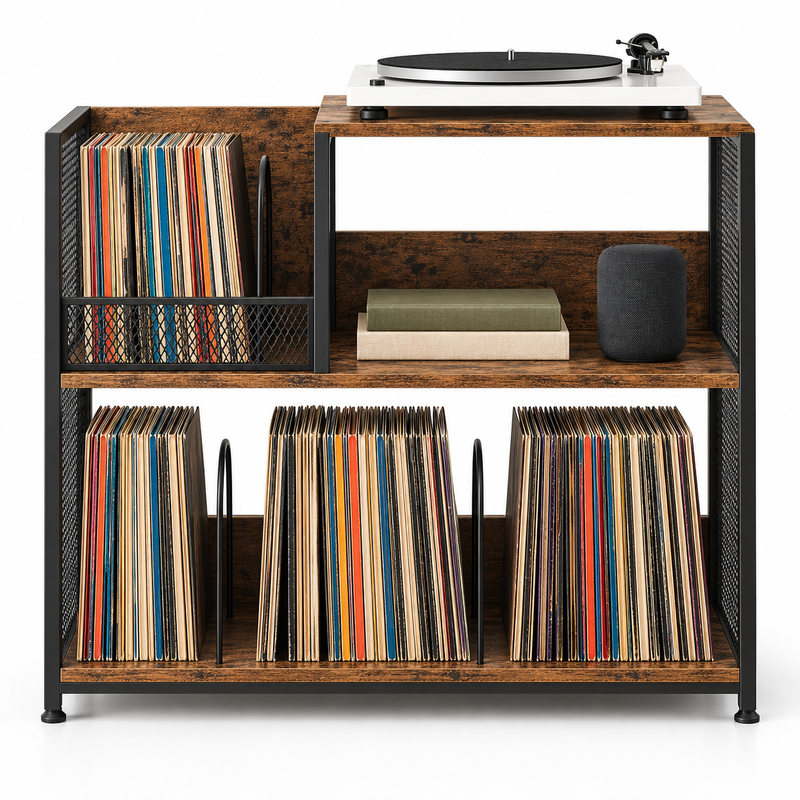 Meuble platine vinyle 83 cm, 3 niveaux | Kolvar