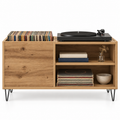 Meuble platine vinyle 85 cm, 3 compartiments | Valdor