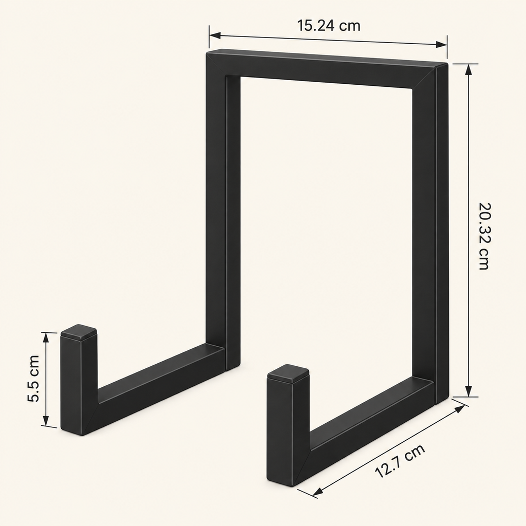 Support présentoir vinyle 15 cm, métal noir | Elvarin
