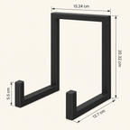 Support présentoir vinyle 15 cm, métal noir | Elvarin
