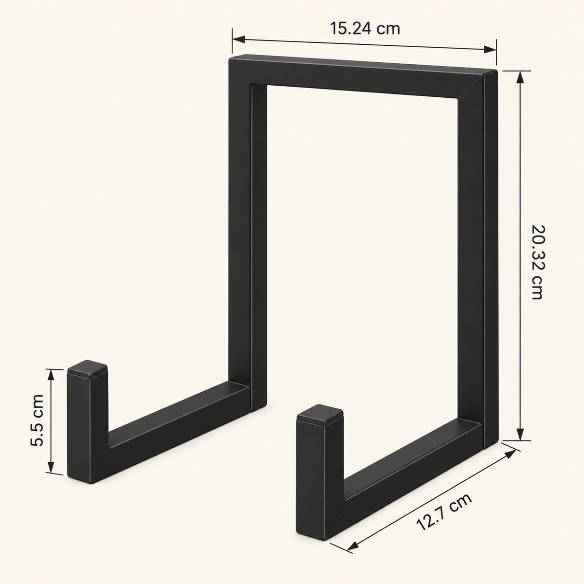 Support présentoir vinyle 15 cm, métal noir | Elvarin