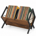 Support rangement vinyles 40 cm, métal et bois | Refrain