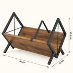 Support rangement vinyles 40 cm, métal et bois | Refrain