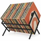 Support rangement vinyles 40 cm, métal noir | Diapason
