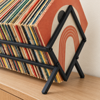 Support rangement vinyles 40 cm, métal noir | Diapason