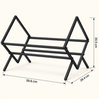 Support rangement vinyles 40 cm, métal noir | Diapason