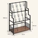 Support rangement vinyles 67 cm, métal noir | Tarvelo
