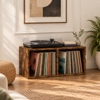 Support rangement vinyles 71 cm, 2 compartiments | Brevane