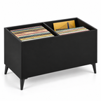 Support rangement vinyles 74,5 cm, 2 bacs | Telvane