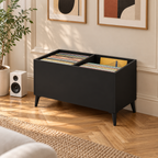 Support rangement vinyles 74,5 cm, 2 bacs | Telvane